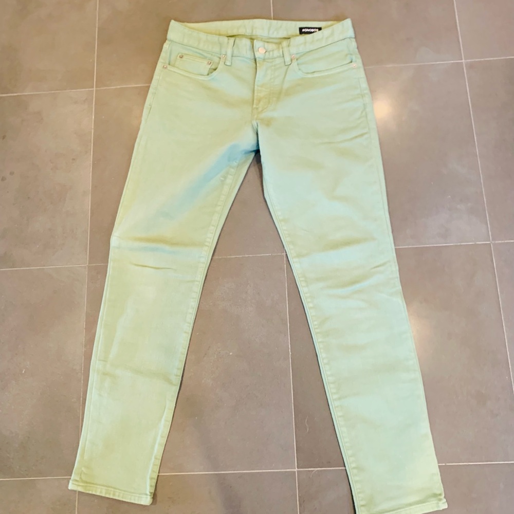 Bonobos Light Green Skinny Jeans